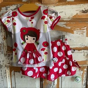 Servane Barrau 2 piece outfit ~top play cond.